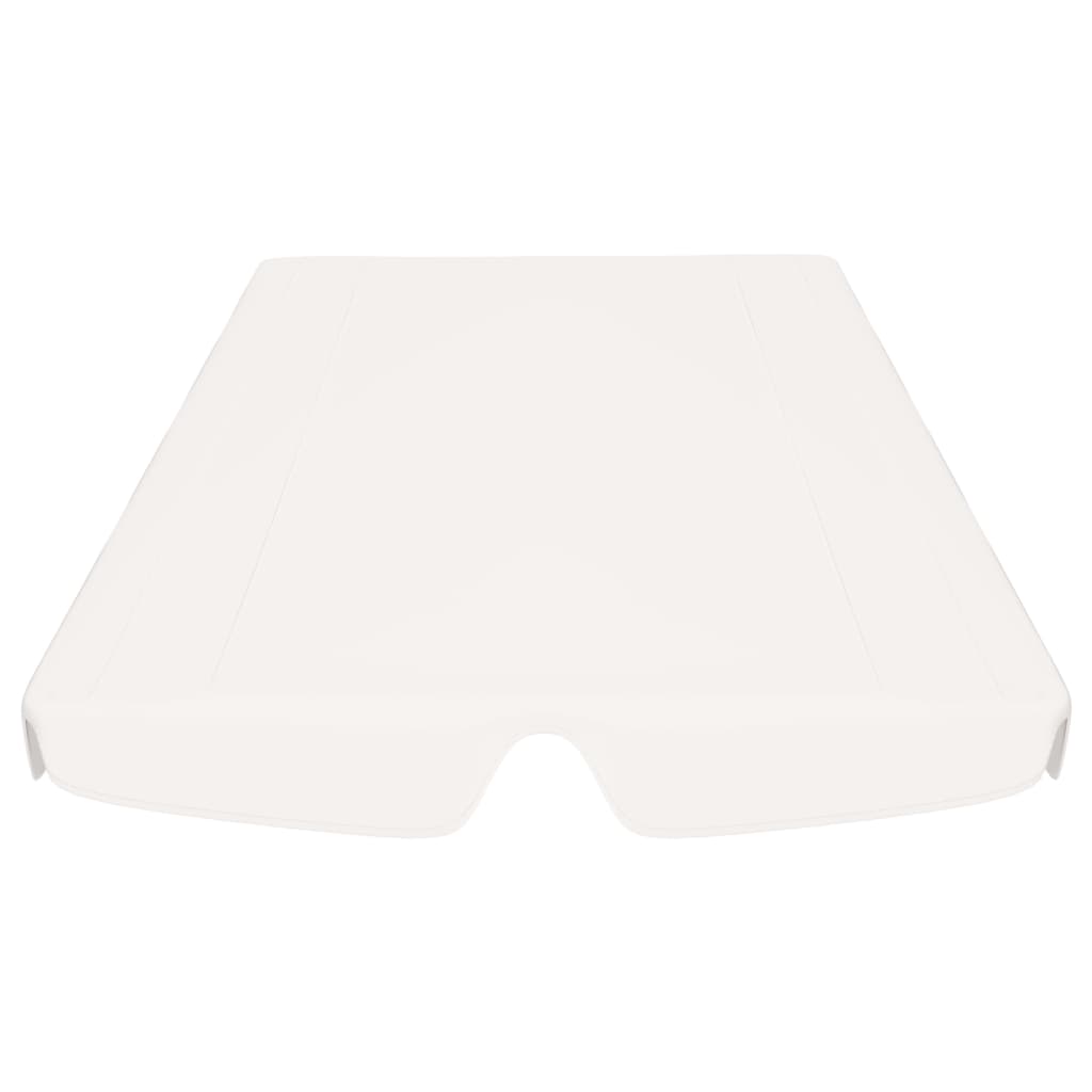 Toldo suplente p/ baloiço de jardim 150/130x105/70 cm branco