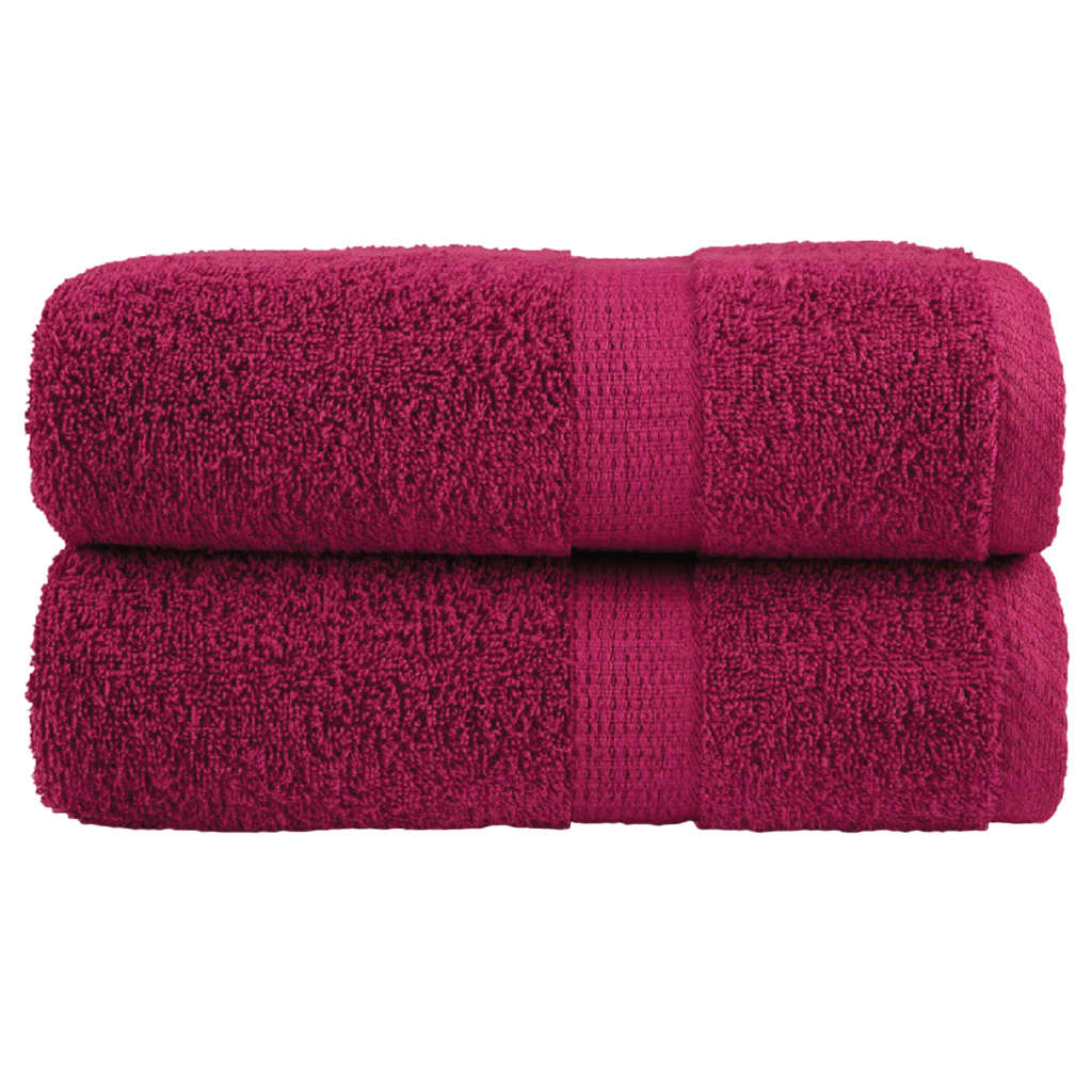 Toalhas de rosto premium solund 2 peças bordeaux 30x30 cm 600 g/m²