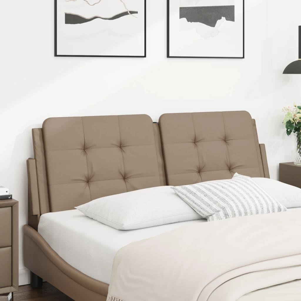 Almofadão de cabeceira zadar 120 cm couro artificial cappuccino