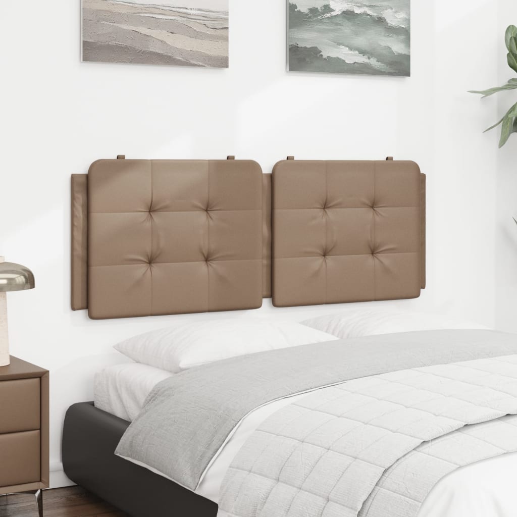 Almofadão de cabeceira zadar 120 cm couro artificial cappuccino