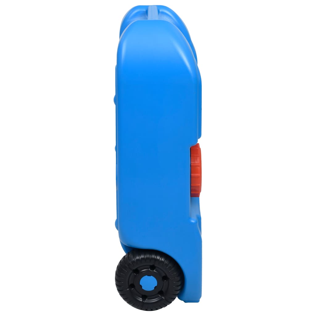 Tanque de água com rodas para campismo 40 l azul