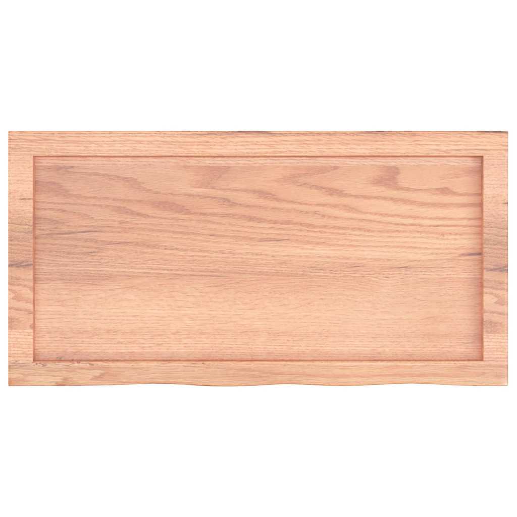 Bancada p/ wc 80x40x(2-4) cm madeira maciça tratada castanho