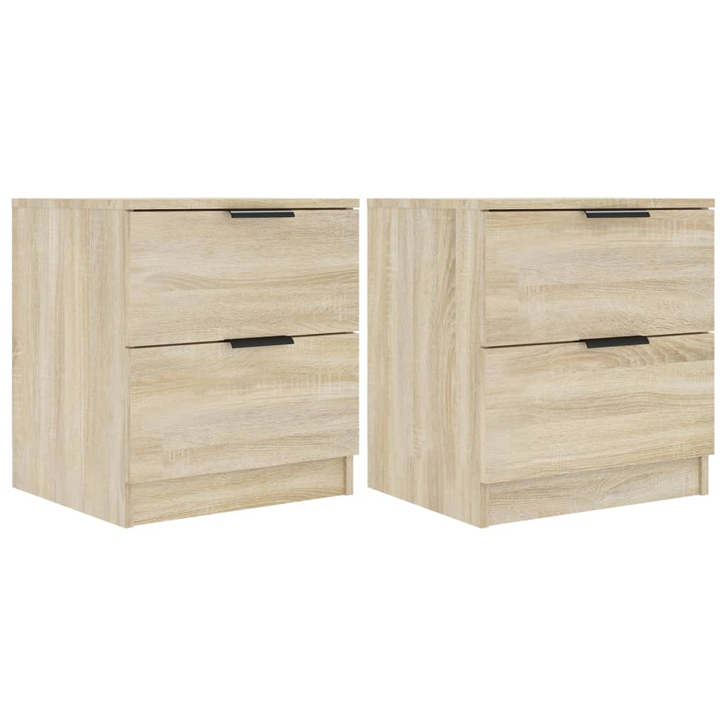 Mesas de cabeceira 2pcs derivados de madeira carvalho sonoma