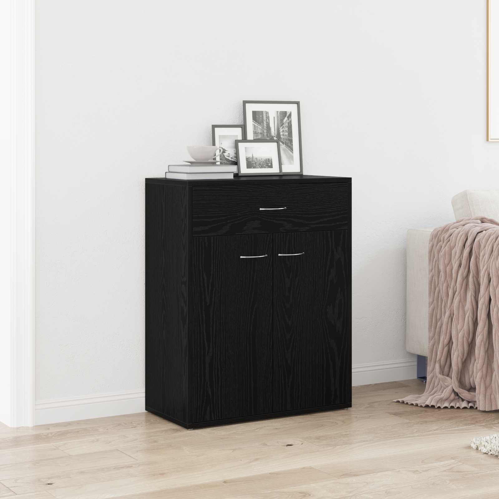 Buffet carvalho preto 60 x 30 x 75 cm derivados de madeira