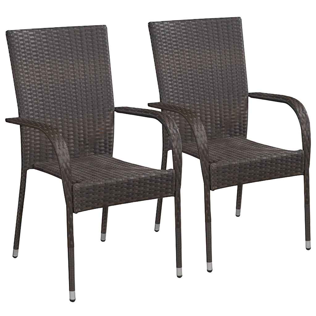 3 Pcs conjunto de jantar para jardim castanho