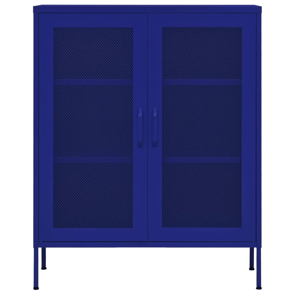 Armário de arrumação aço 80x35x101,5 cm azul-marinho