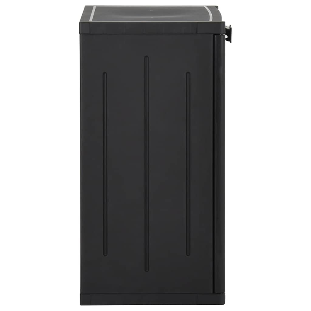 Móvel de arrumação para jardim 65x45x88 cm vime PP preto