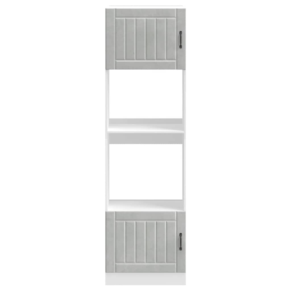 Armários forno 2pcs lucca derivados madeira cinzento cimento