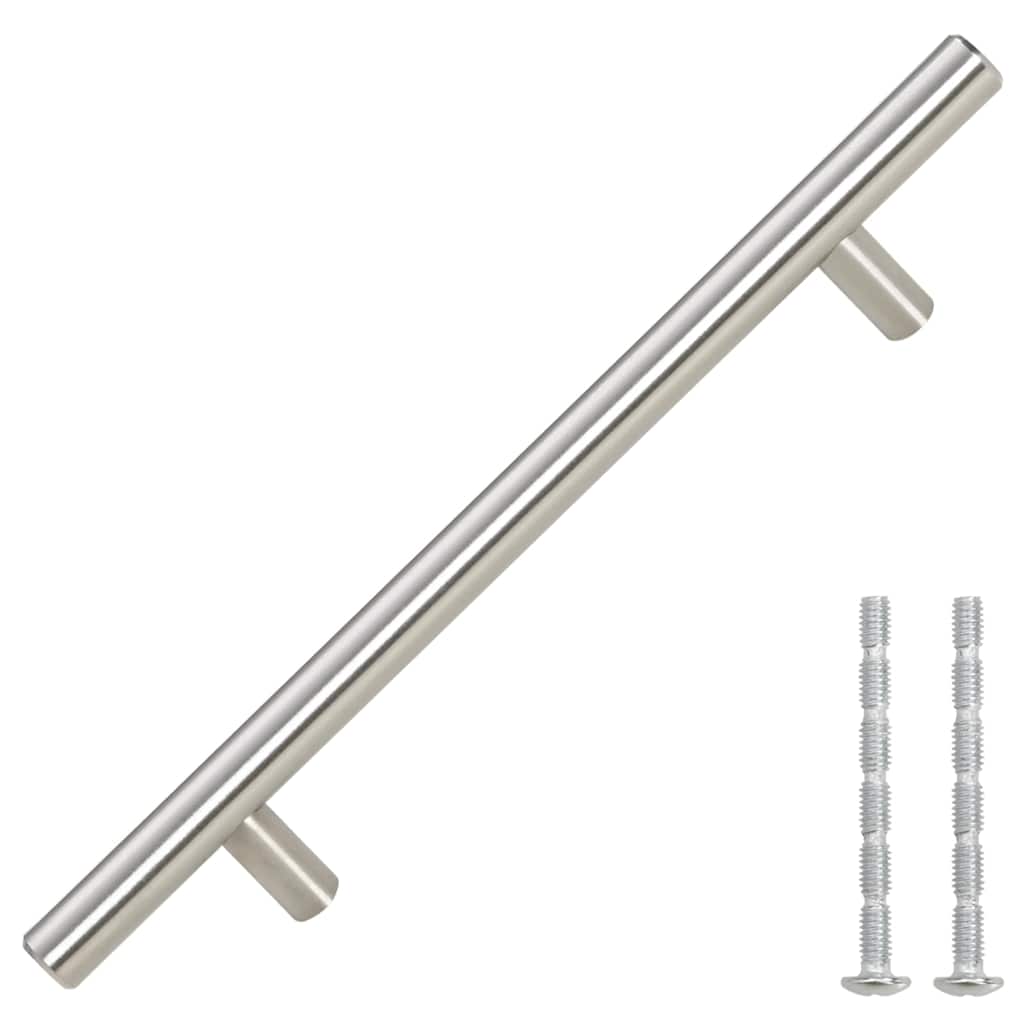 Puxadores para móveis 10 pcs 160 mm aço inoxidável prateado