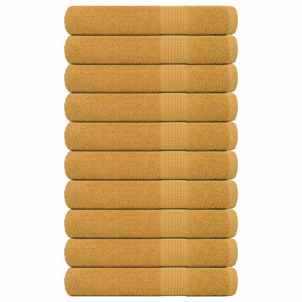Toalhas frogn 10 pcs 100x200 cm 360 g/m² ouro