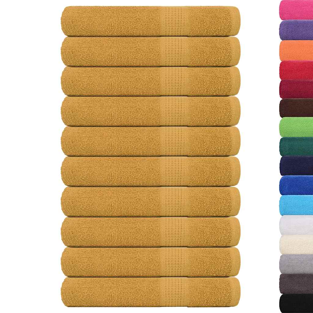 Toalhas frogn 10 pcs 100x200 cm 360 g/m² ouro