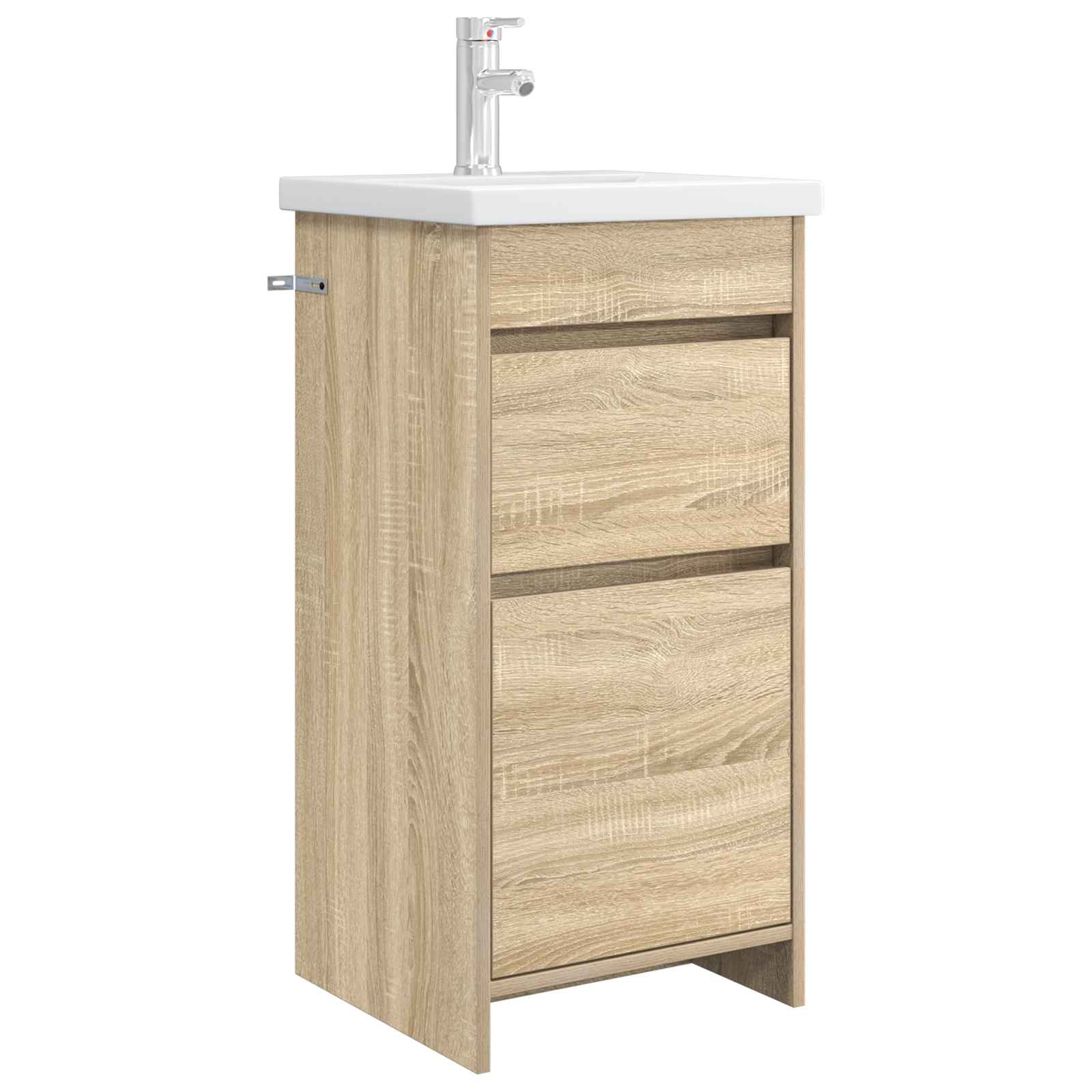 Gabinete de banheiro com pia carvalho sonoma 42 x 40 x 84,5 cm