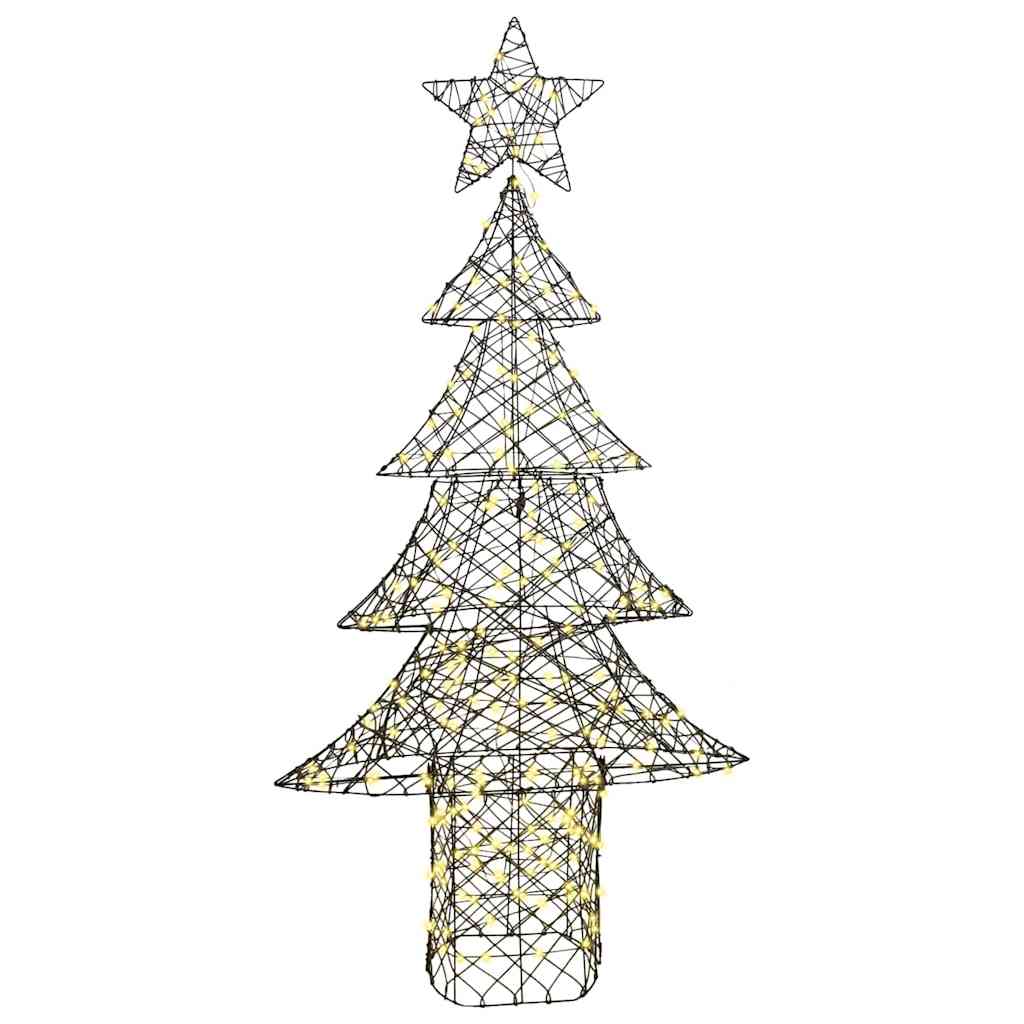 Árvore de natal com 240 leds branco quente 180 cm vime