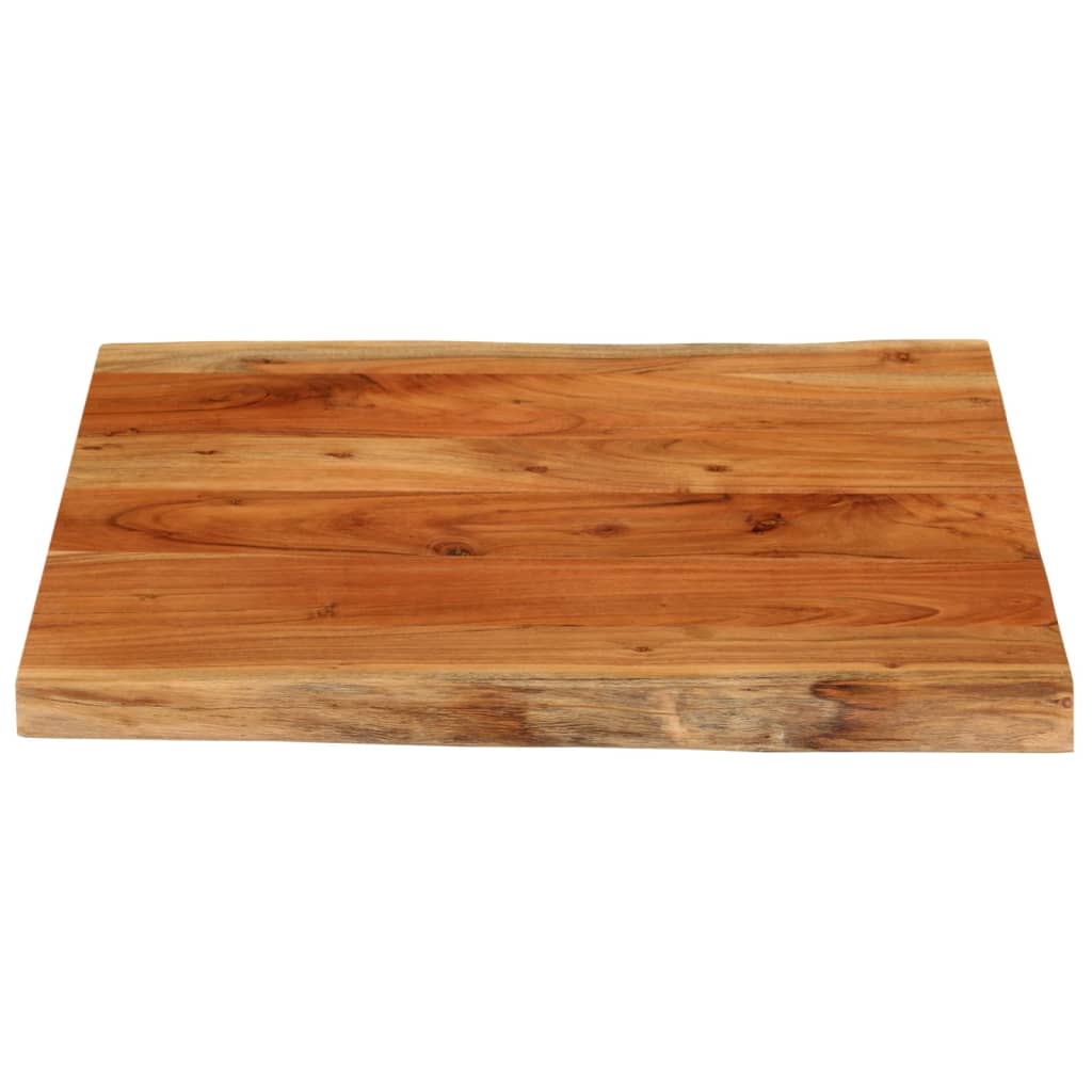 Tampo de mesa retangular borda viva 60x60x3,8 cm acácia maciça