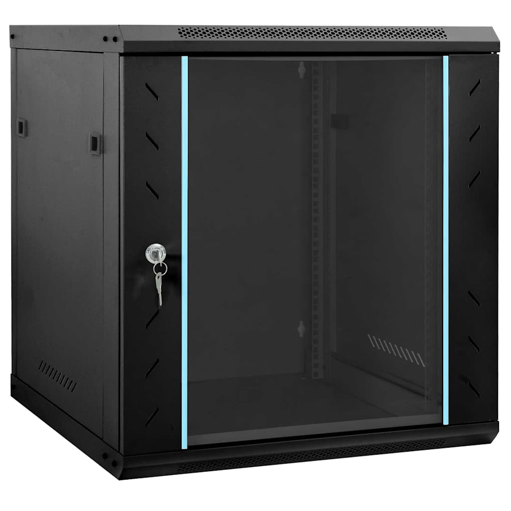 Armário de rede com armazenamento preto 60 x 45 x 65 cm aço
