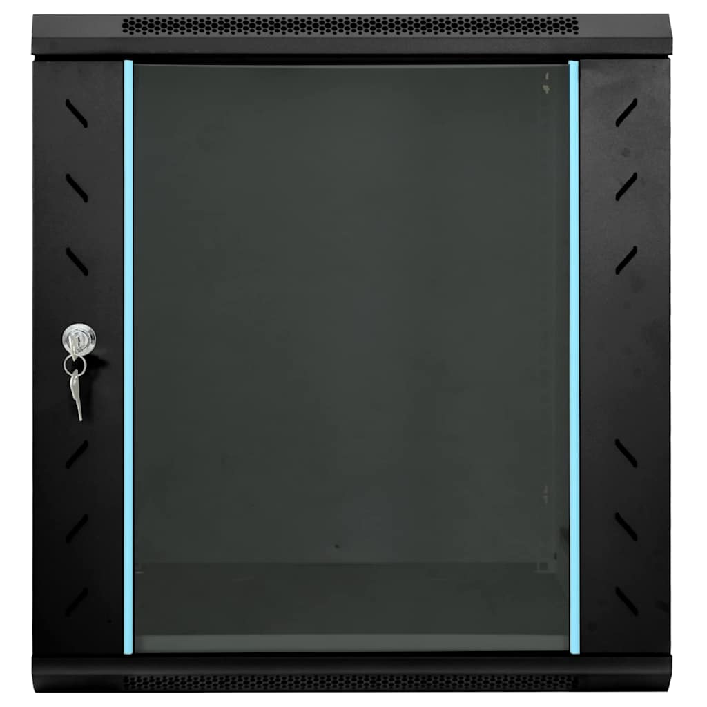 Armário de rede com armazenamento preto 60 x 45 x 65 cm aço