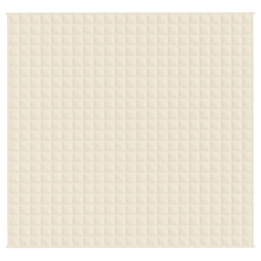 Manta pesada 15 kg 220x240 cm tecido creme-claro