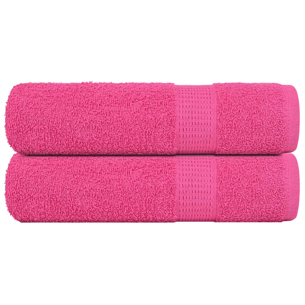 Toalhas de mãos frogn 2 pcs 50x100 cm 360 g/m² rosa