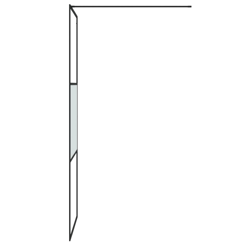 Divisória de chuveiro 80x195 cm vidro semiopaco esg preto