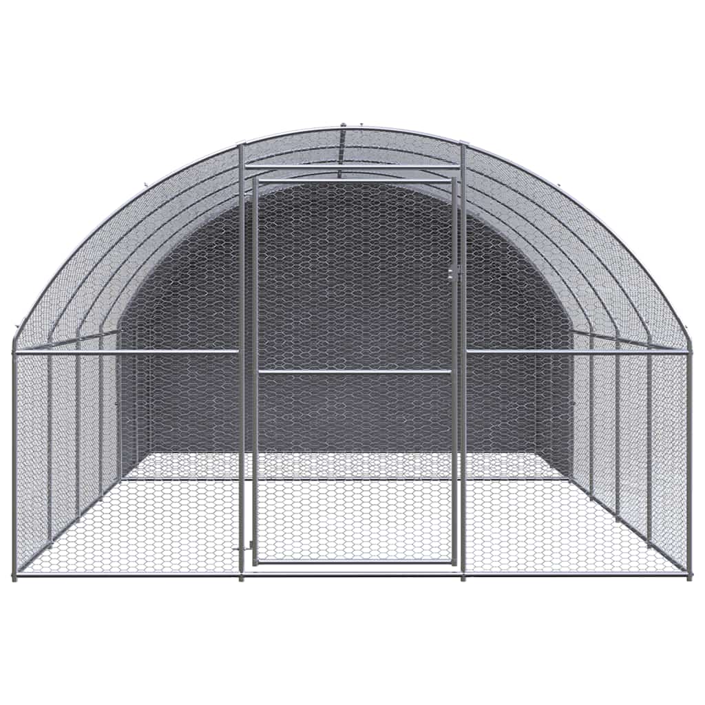 Galinheiro de exterior 3x4x2 m aço galvanizado