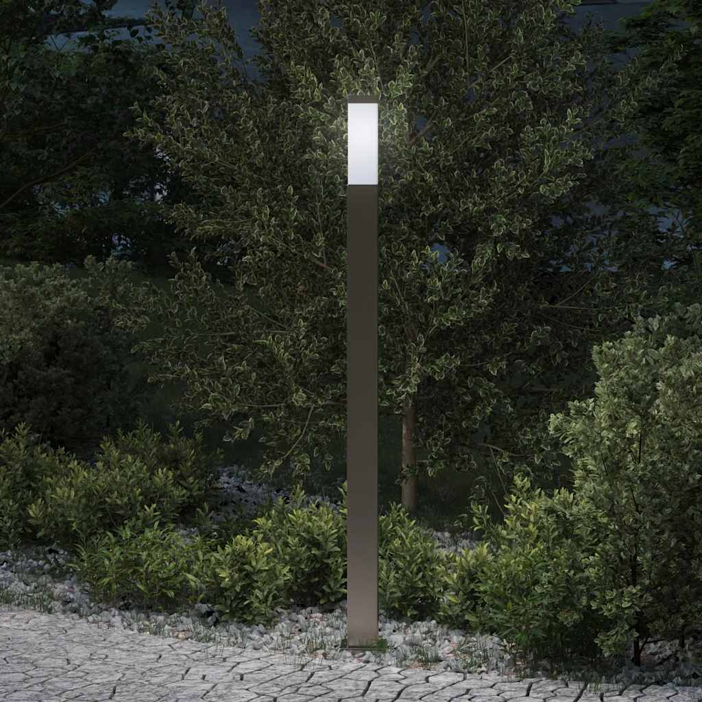 Luminária de poste 110 cm em aço inoxidável IP44