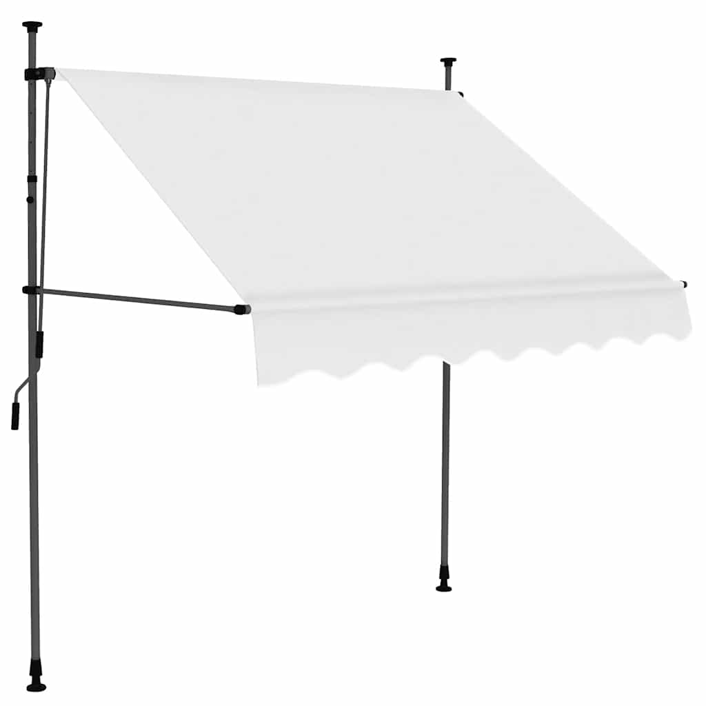 Toldo retrátil manual com LED 200 cm creme