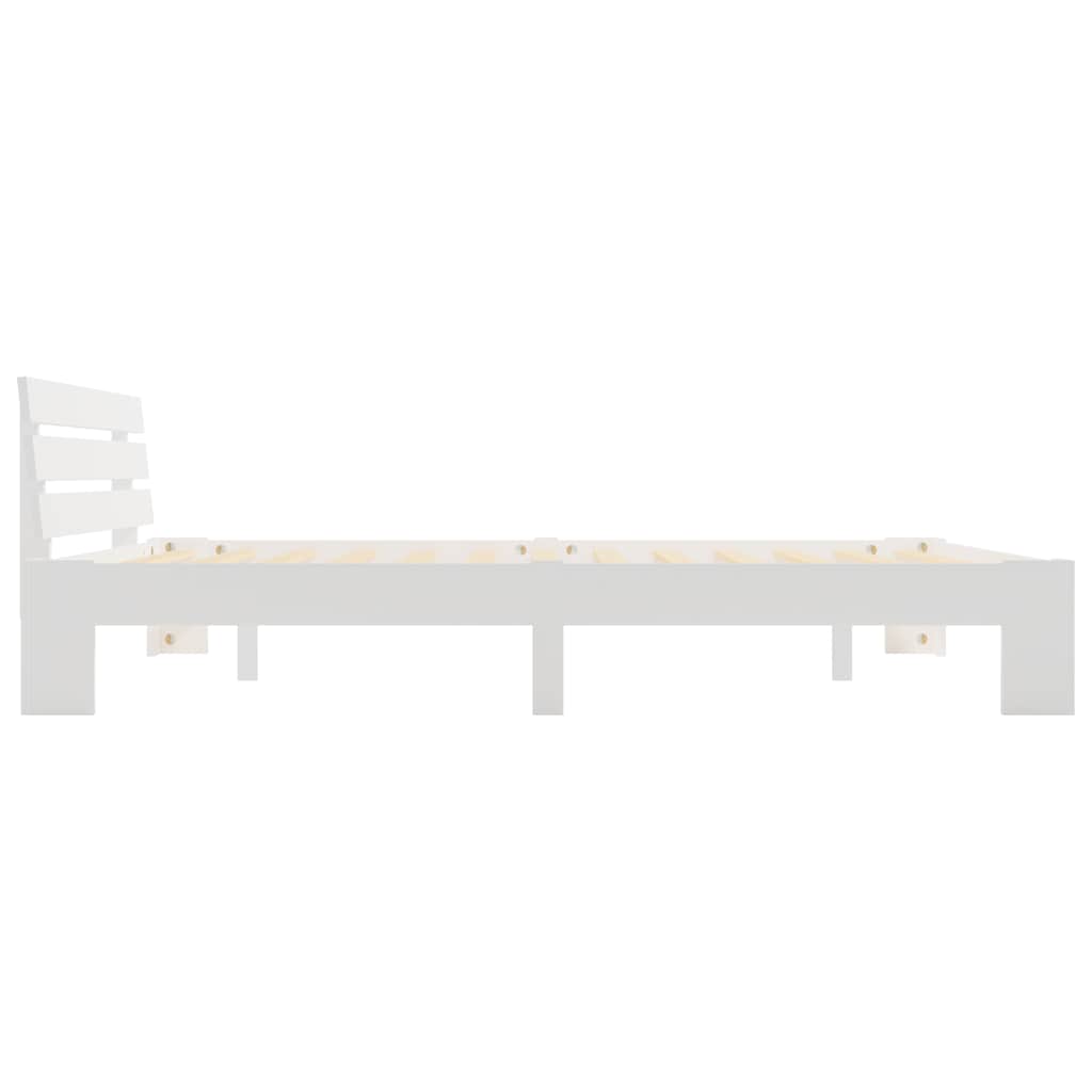 Estrutura de cama com cabeceira 180x200cm pinho maciço branco
