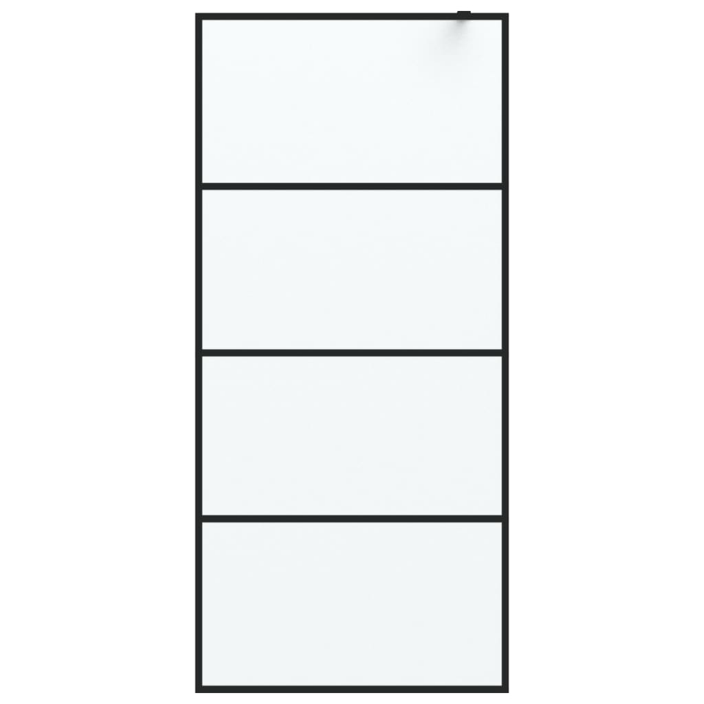 Divisória de chuveiro 90x195 cm vidro opaco esg preto