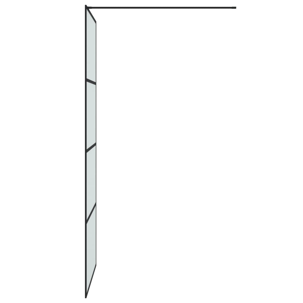 Divisória de chuveiro 90x195 cm vidro opaco esg preto