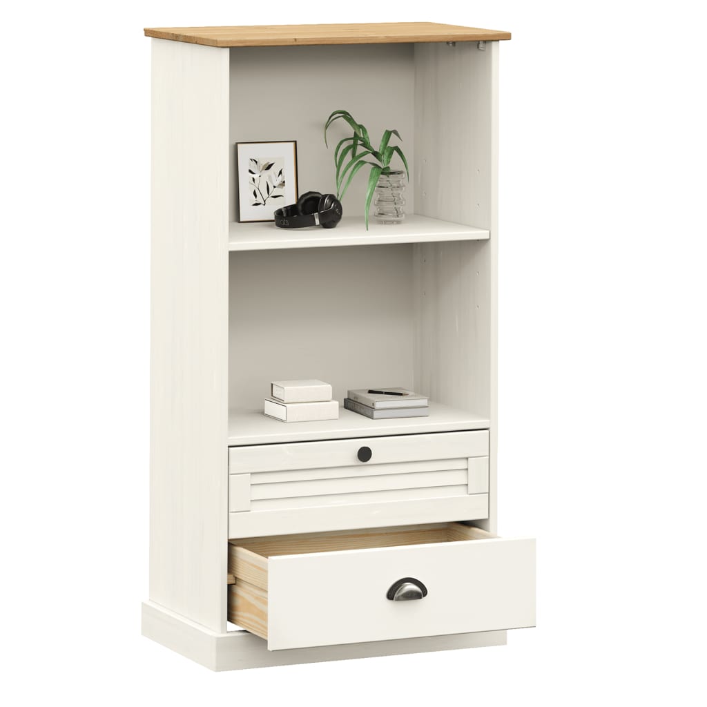 Estante vigo 60x35x114,5 cm madeira de pinho maciça branco