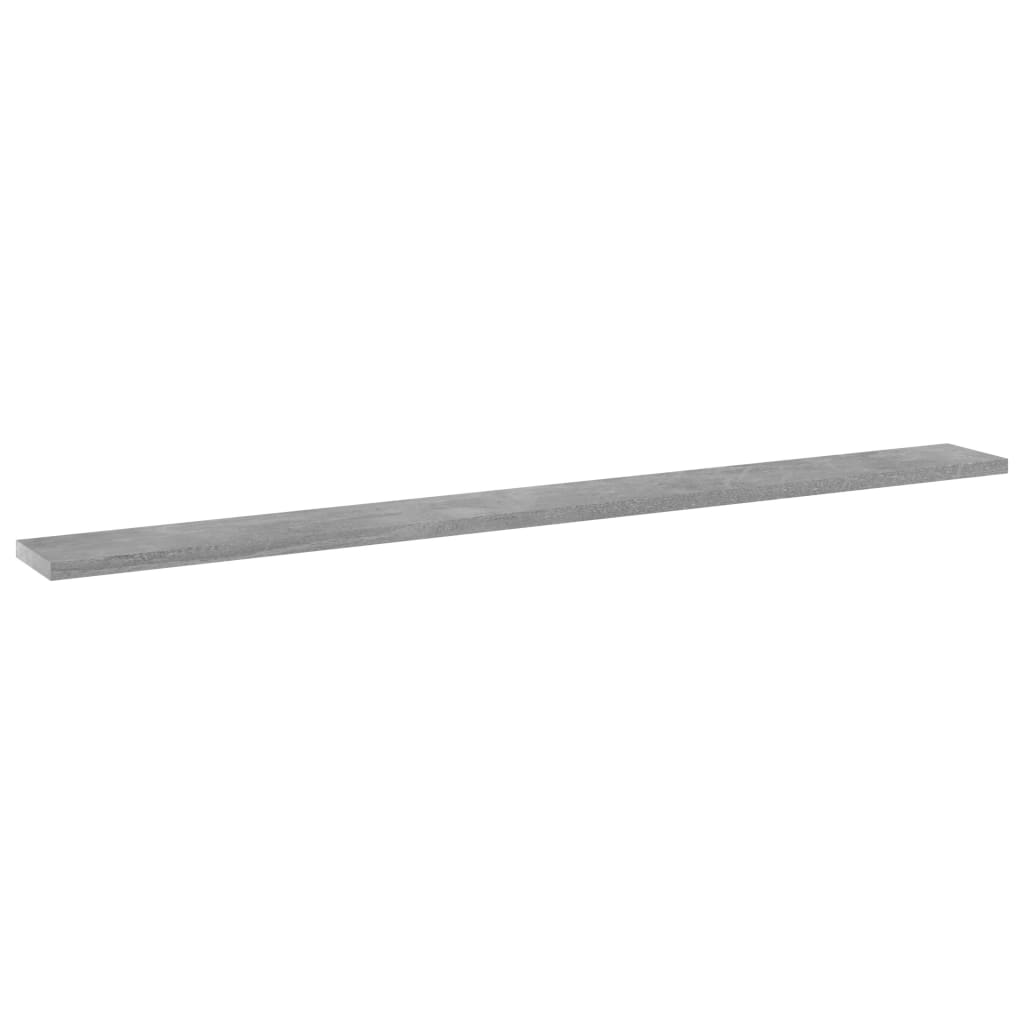 Prateleiras estante 4pcs 100x10x1,5cm contrapl. cinza cimento