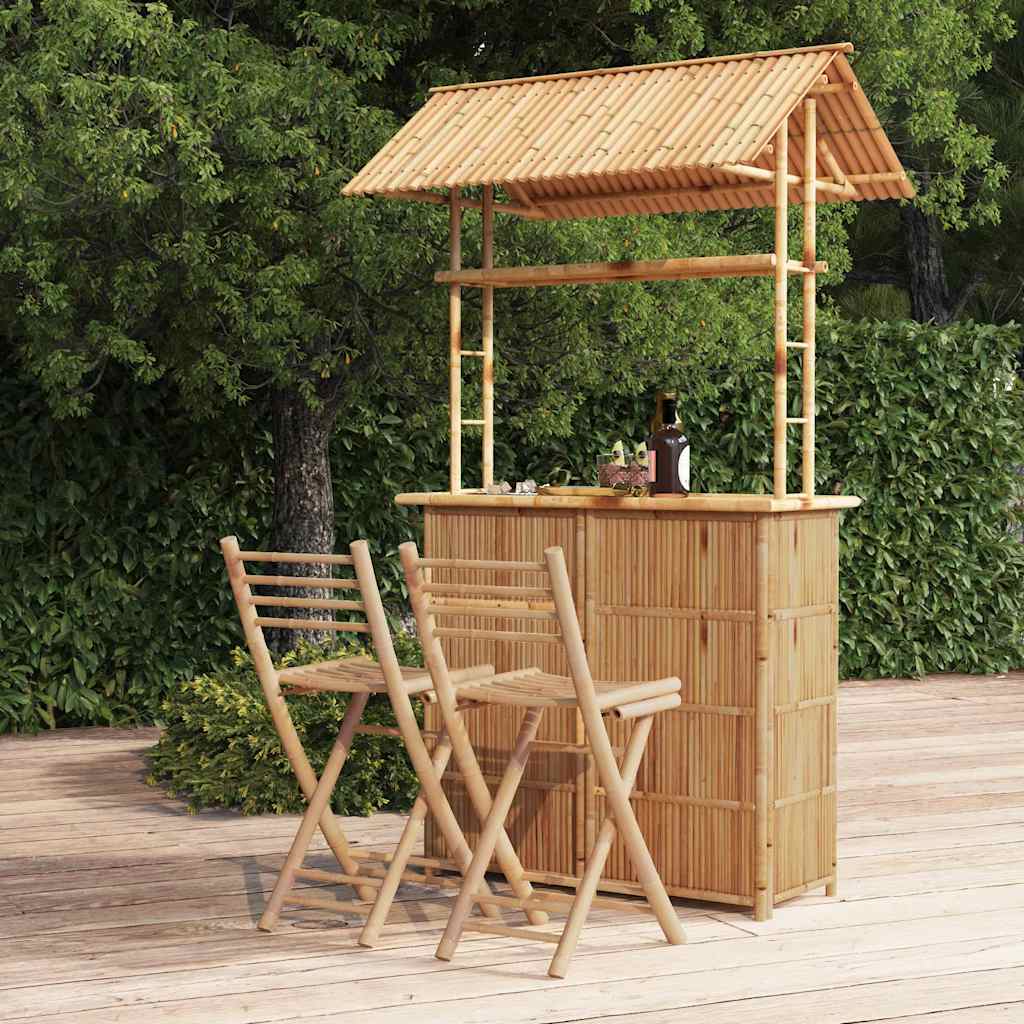 3 Pcs conjunto de bar em bambu
