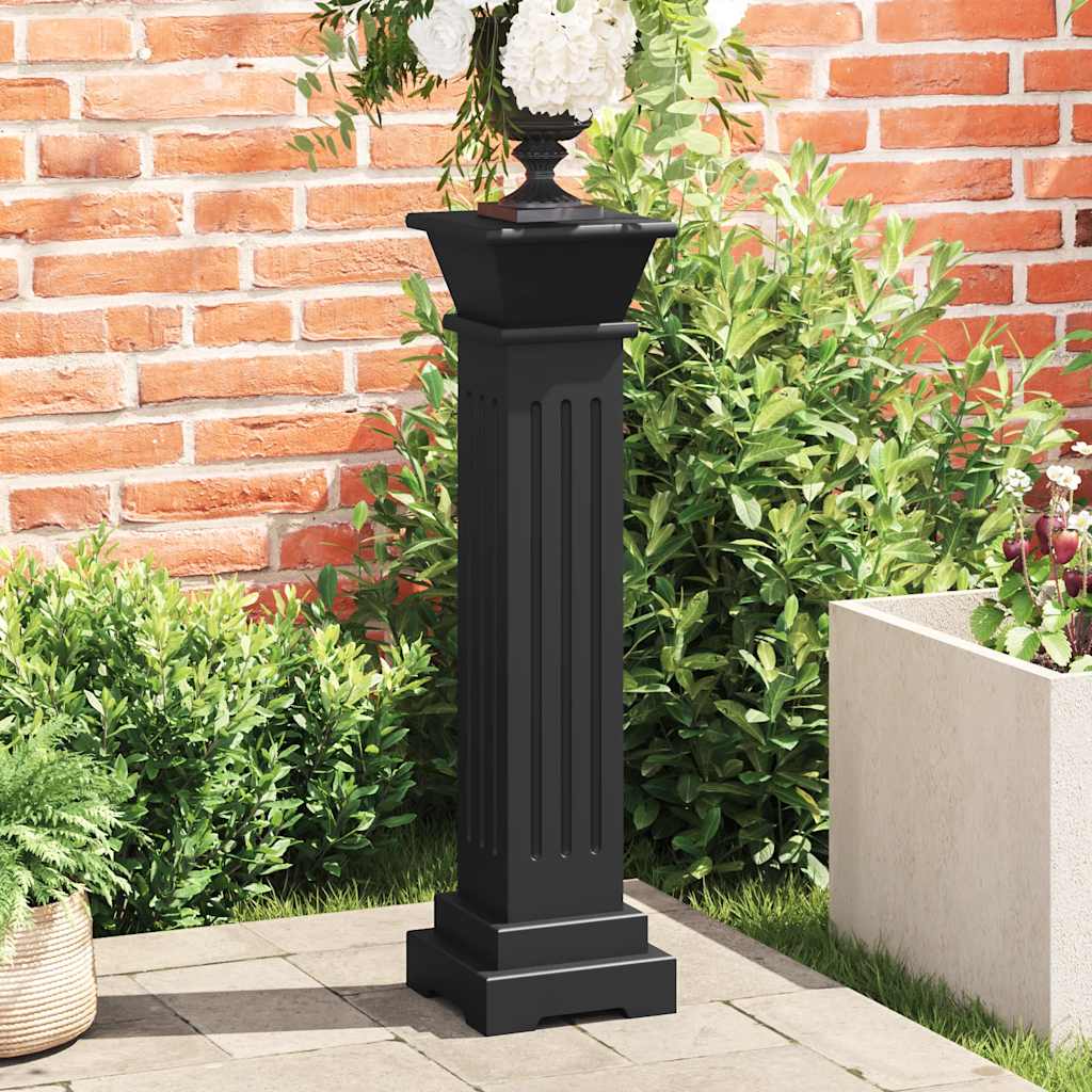 Suporte p/ plantas pilar quadrado 17x17x66 cm MDF preto