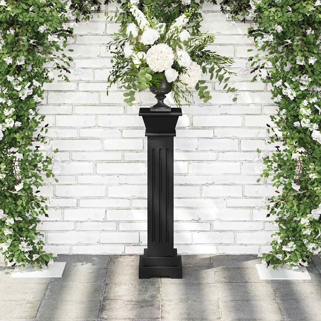 Suporte p/ plantas pilar quadrado 17x17x66 cm MDF preto