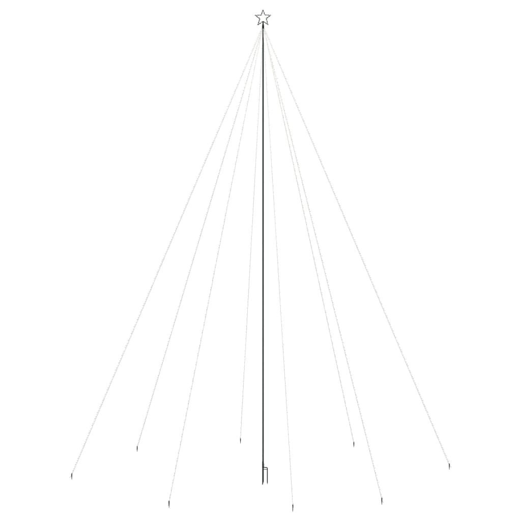 LED árvore de natal interior exterior 1300 leds branco frio 8 m