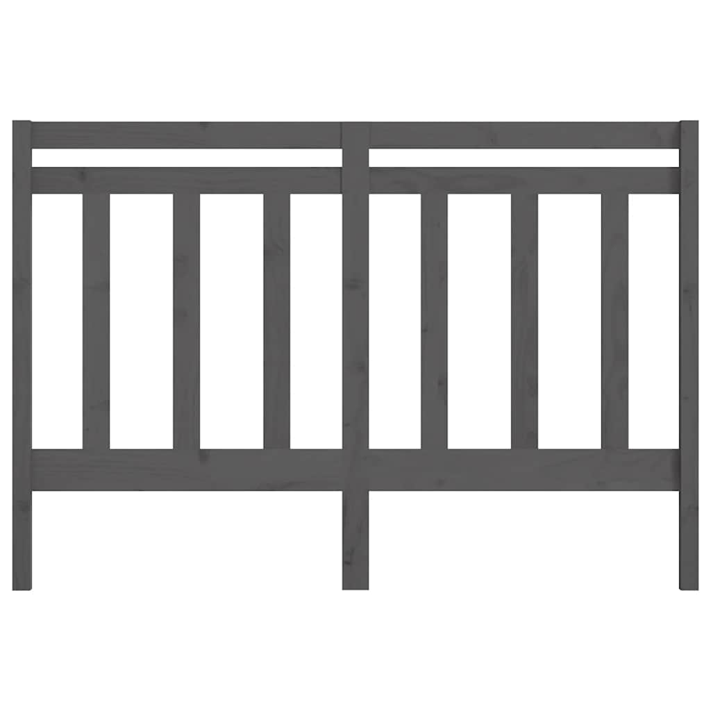 Cabeceira de cama 166x4x100 cm pinho maciço cinzento