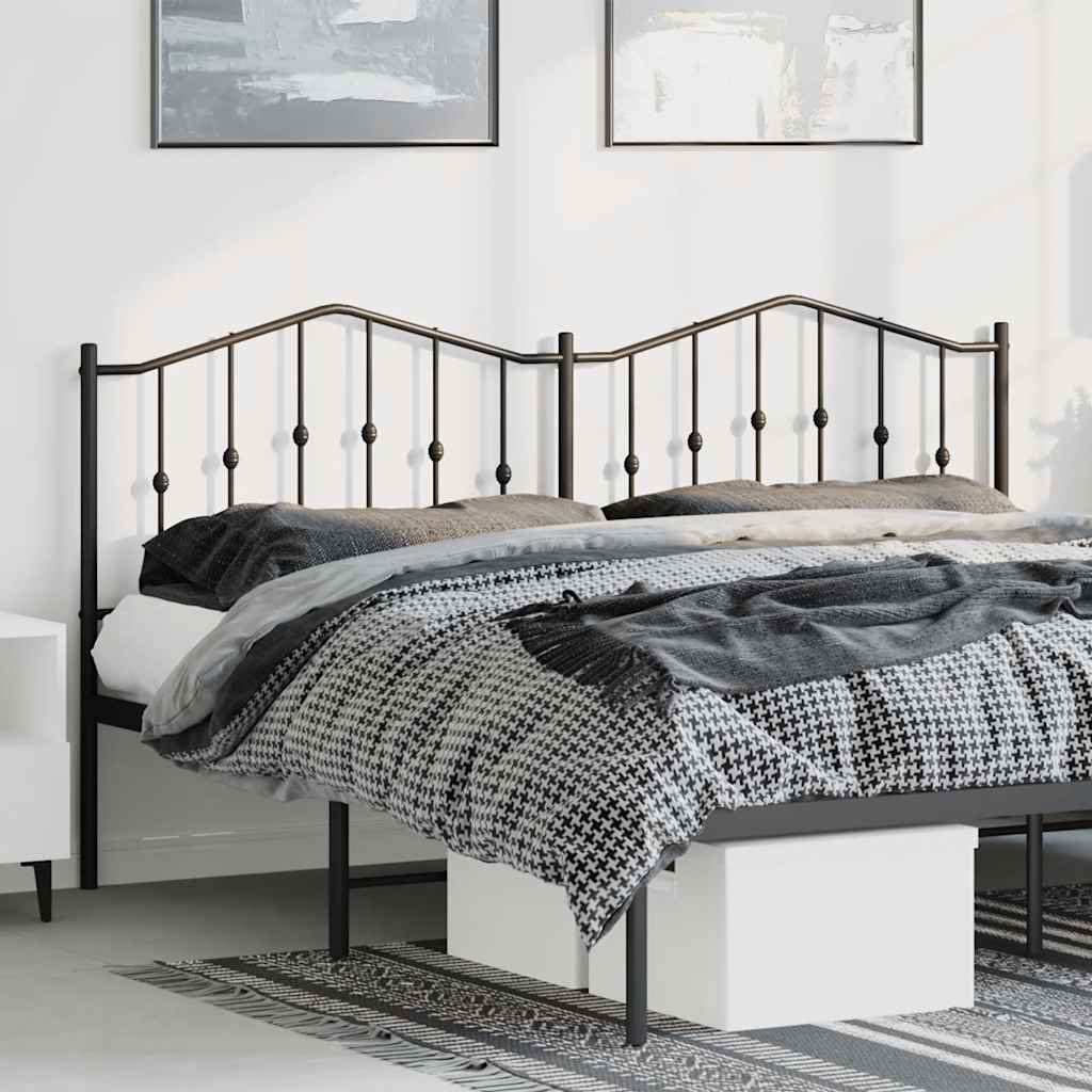 Cabeceira de substituição 180 cm metal preto