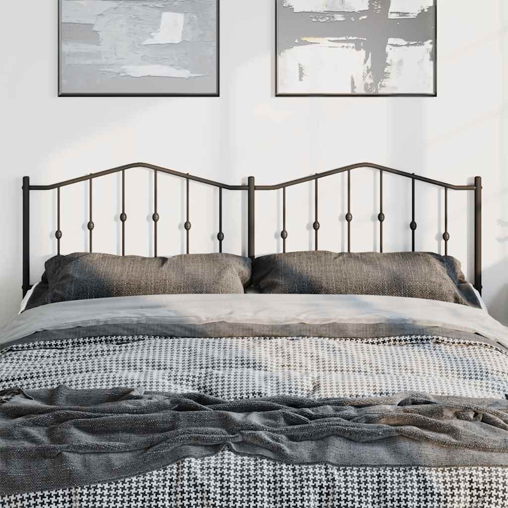Cabeceira de substituição 180 cm metal preto