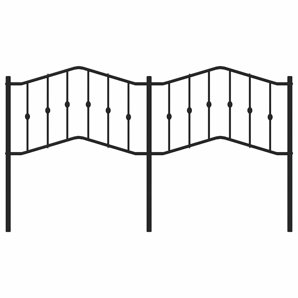 Cabeceira de substituição 180 cm metal preto