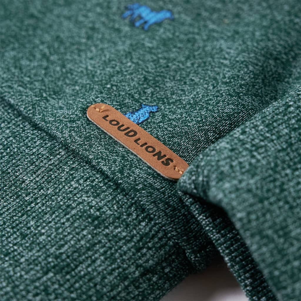 Sweatshirt para criança verde-escuro mesclado 116