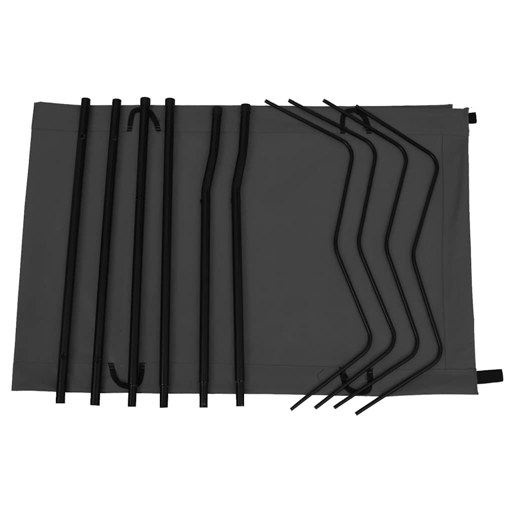 Camas de campismo 2 pcs 180x60x19 cm tecido oxford e aço preto