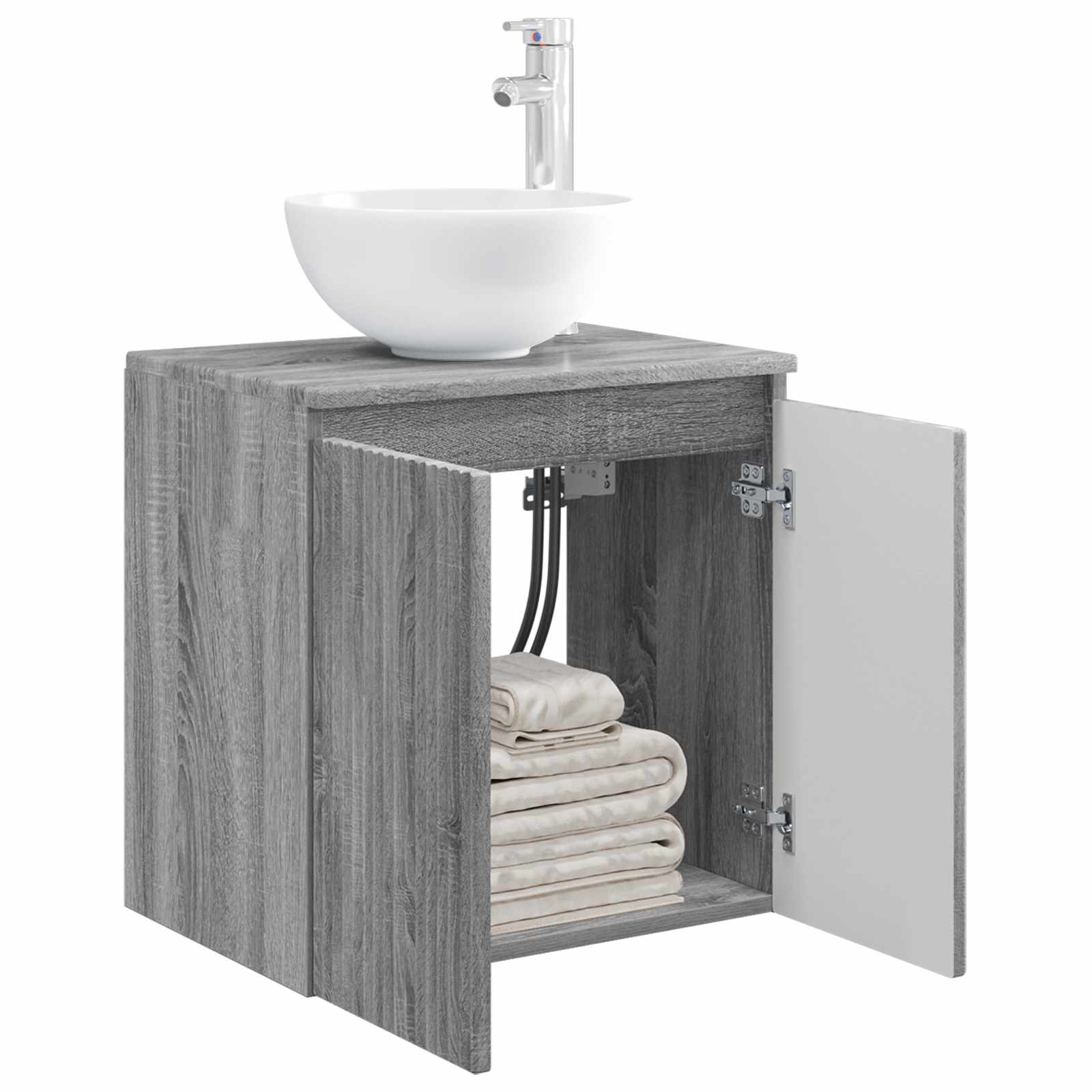 Vaidade com pia suspensa sonoma cinzento 49,5 x 41 x 64,5 cm