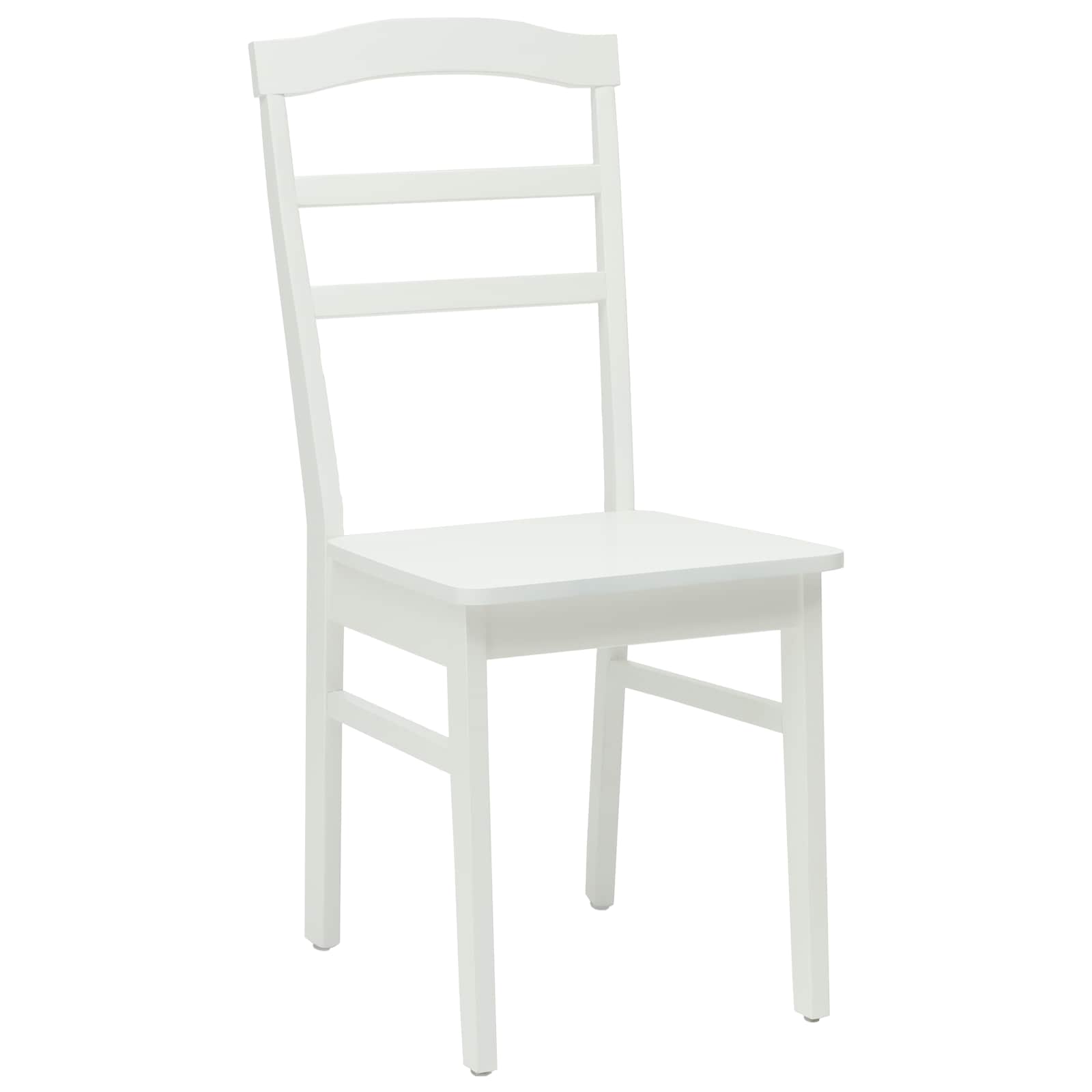 Cadeira de jantar 2 unid. madeira de borracha sólida branco