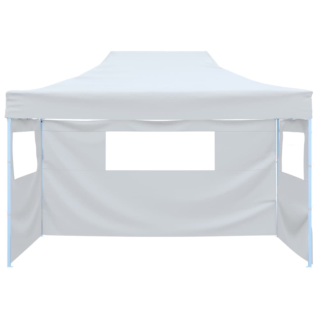 Tenda para festas dobrável c\ 3 paredes laterais 291x413x315 cm branco