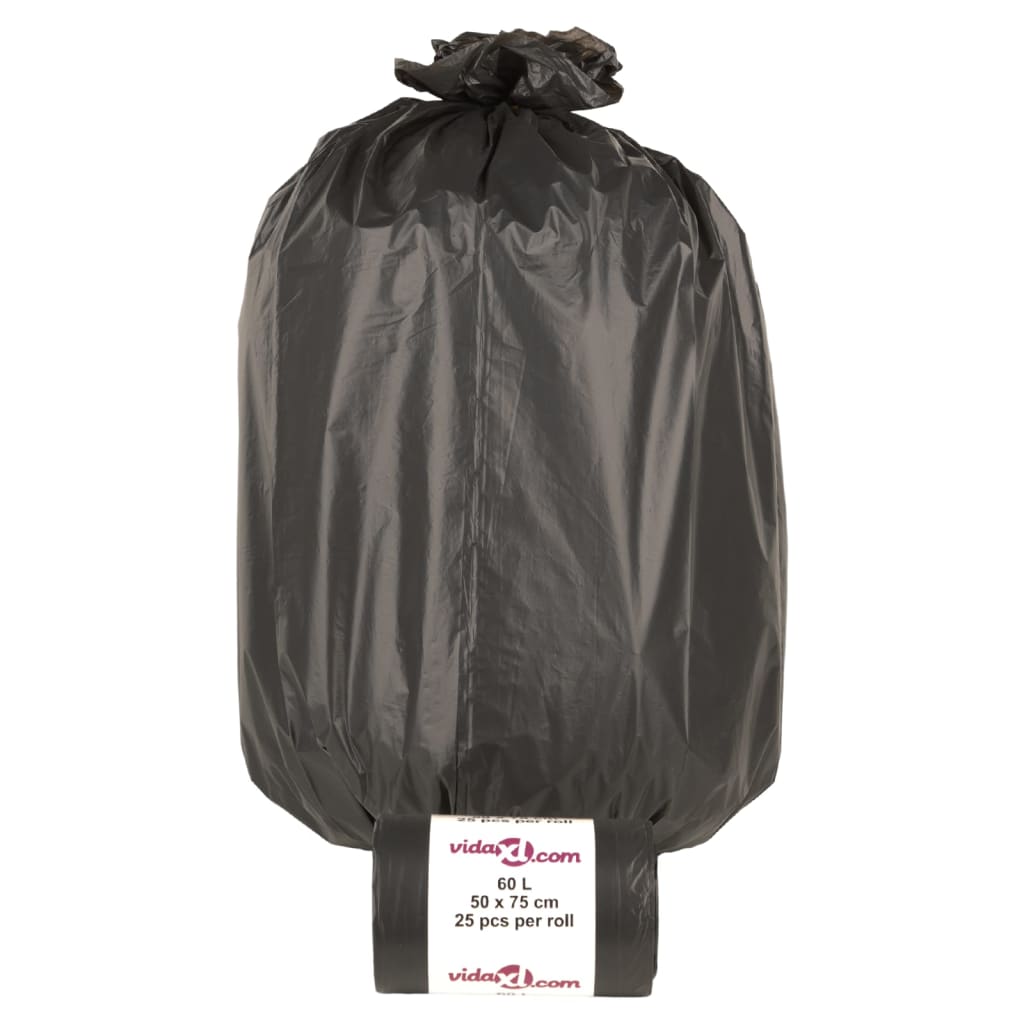 Sacos do lixo 250 pcs 60 l preto