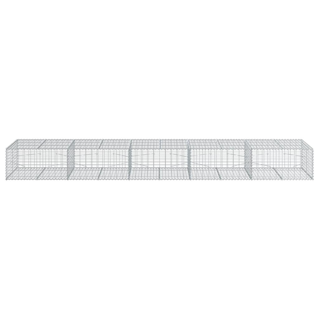 Cesto gabião com cobertura 500x100x50 cm ferro galvanizado