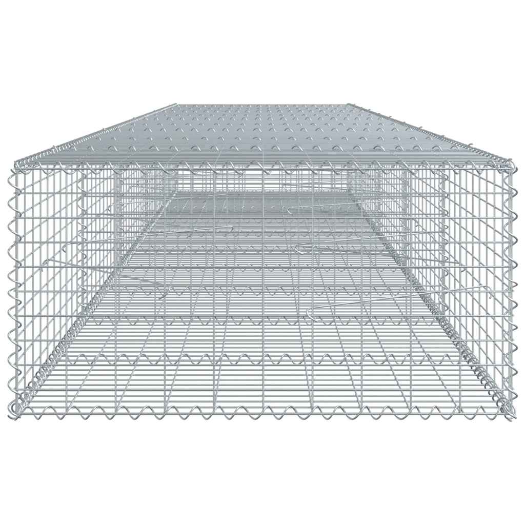 Cesto gabião com cobertura 500x100x50 cm ferro galvanizado