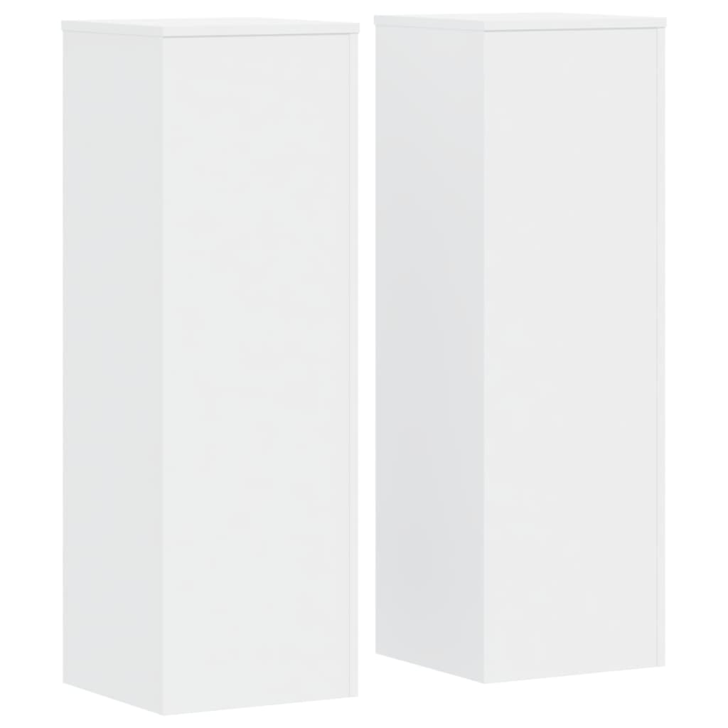 Suportes para plantas 2pcs 33x33x100cm derivados madeira branco