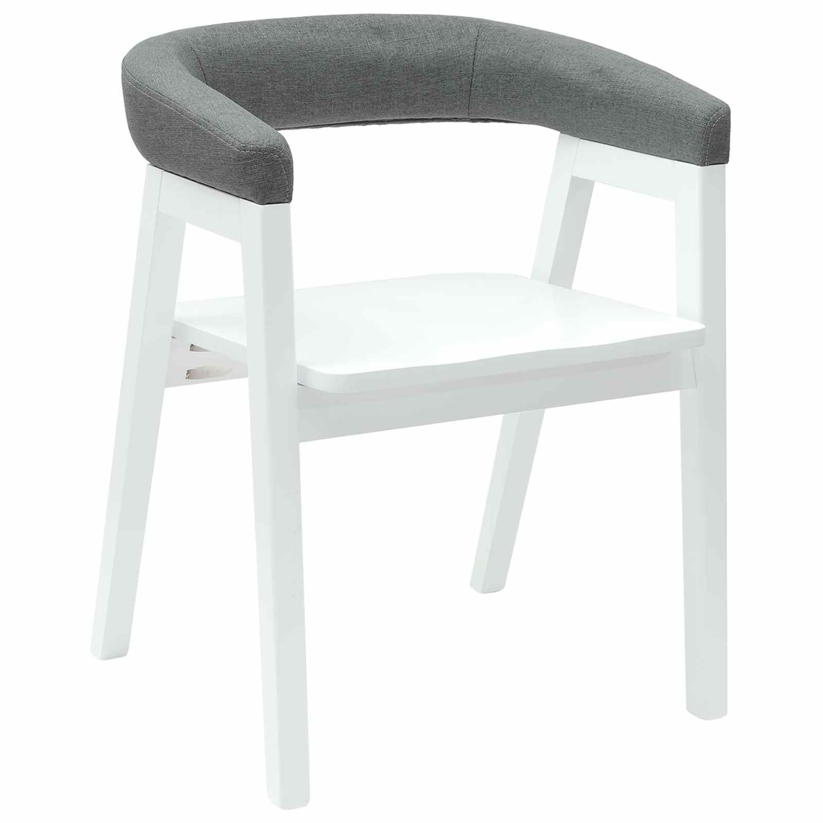 Cadeiras de jantar 2 unid. madeira de borracha sólida branco