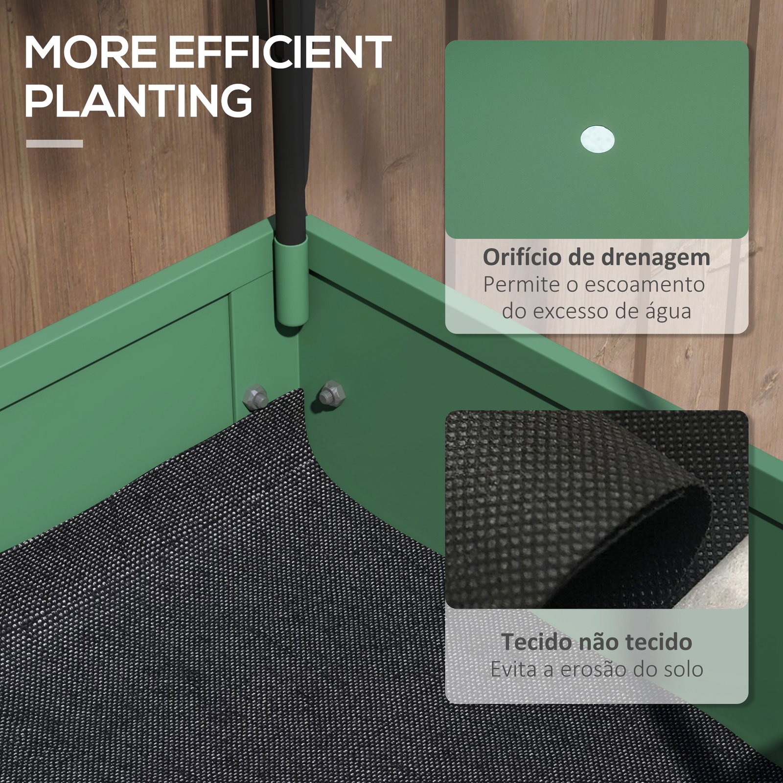 Mesa de cultivo com rodas 80x40x120 cm horta urbana elevada com cobertura de estufa para cultivar plantas flores verde